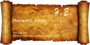 Harmati Edda névjegykártya